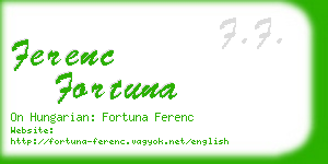 ferenc fortuna business card